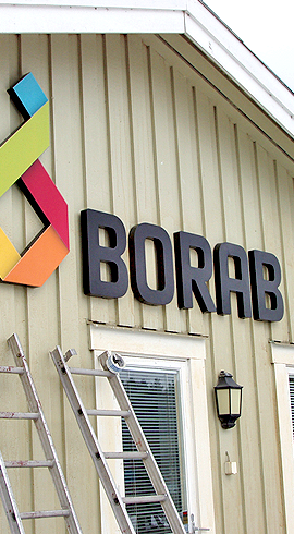 Fasadskylt Borab